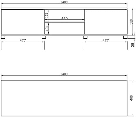 MMT HT01 White High Gloss TV Stand Cabinet for 40 49 50 55 65 Inch 4K TV 140 cm wide Fully Gloss