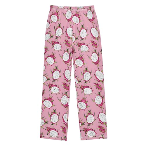 Pajama Pants Pitaya Fruits Pink PJ Bottoms Sleepwear Lounge Sleep Pant with Pockets