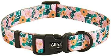 Dog Collar Adjustable Summer Flower Dog Collars with Safety Buckle Soft Comfortable Dog Collar Small Dog, Dog Collar Medium Dogs, Dog Collar Large Dogs