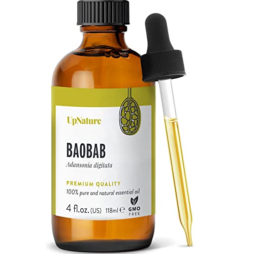 Baobab Oil 4oz â€“100% Pure & Natural Baobab Oil - Baobab Essential Oil for Healthy Skin Nails, Hair Growth Oil, Face Oil & Body Oil- Carrier Oil for Essential Oils- Premium Quality, Therapeutic Grade