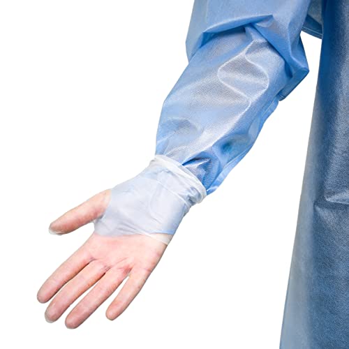 HWD Safety Bata de Isolamento Azul Graham Medical 86795 Aami Nível 2 de Polipropileno Não Tecido Res