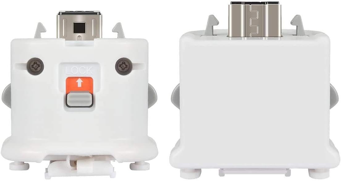 GIRIAITUS Wii Motion Plus Adapter - External Wii Motion Plus Attachment Sensor Controller (White 1 pcs)