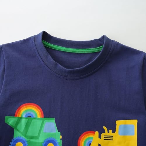 Image of Toddler Boy Clothes Cartoon Cotton Summer Short Sleeve T-Shirt and Shorts Kids Outfit Set 2-7 Year
