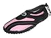Childrens Kids Wave Water Shoes Pool Beach Aqua Socks (13, Black/Pink)