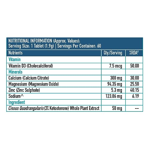HealthKart hk vitals Calcium Magnesium & Zinc (60 Tablets) | With Vitamin D3, Calcium Supplement for Women and Men | For Bone Health & Joint Support - Image 3