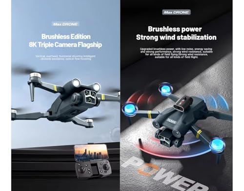 Image of BrUsHlEsS-fOlDaBlE-DrOnE-WiTh-hQ-WiFi-cAmErA-ReMoTe-cOnTrOl-fOr-kIdS-QuAdCoPtEr-wItH-GeStUrE-SeLfIe-fLiPs-bOuNcE-MoDe-aPp-oNe-kEy tAkE-OfF (M3 MAX)