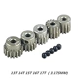 Made of high quality material Crazepony-UK M0.6 3.175mm 13T 14T 15T 16T 17T 0.6 Module Pinion Motor Gear for 1/8 1/10 RC Off-Road Buggy Monster Truck Brushed Brushless Motor