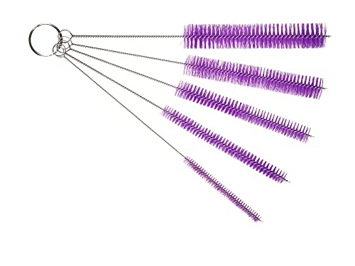 The Scoopie 10" Extra Long Tube Brush Set - Large 5 Pack - Purple