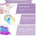 29 Pieces Iridescent Holographic Party Supplies Kit with Hanging Honeycomb Ball Decorative Paper Fan Snowflake Garlands White Star Hanging Swirl Decorations for Birthday Wedding Party Home - Image 3