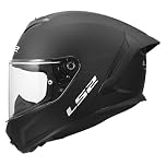 LS2 FF820 Rapid 3 Full Face Motorcycle Crash Helmet - Matt Black - M (57-58cm)