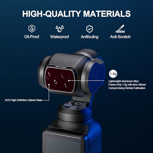 Skyreat ND Filters Set for DJI Osmo Pocket 3 Creator Combo Accessories -6 Pack (CPL/ND8/ND16/ND32/ND64/ND128)