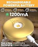 3 Pack Rechargeable Picture Lights for Wall, Gold 1200mAh Battery Operated Wireless Art Lights with Remote Control, Dimmable 3 Color Temperatures Magnetic Mount Wall Light for Paintings & Artwork - Image 4