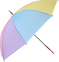 Rainbow Cloud Clear Bubble Umbrella, 70 Cm Dome, Automatic Open, Easy-Grip Handle, Transparent Umbrella for Boys and Girls