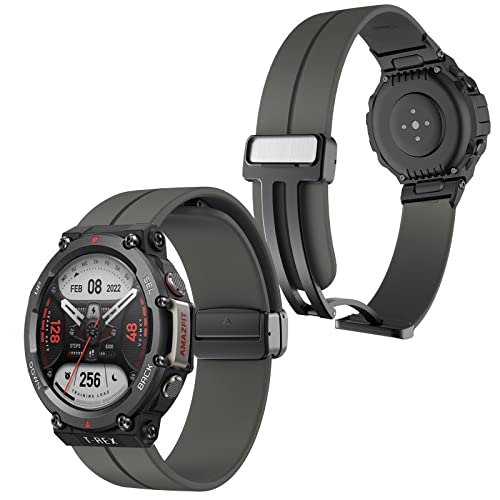 �R���p�`�u�� Amazfit T-Rex 2 �o���h �V���R�� TRex2 �o���h ���� �X�e�����X ���C �o�b�N���t�� T-Rex2 �����o���h �V���R���� ������� �l�C �y�� Amazfit T-Rex 2 �����x���g ���f�B�[�X �����Y �o���h�Ή�
