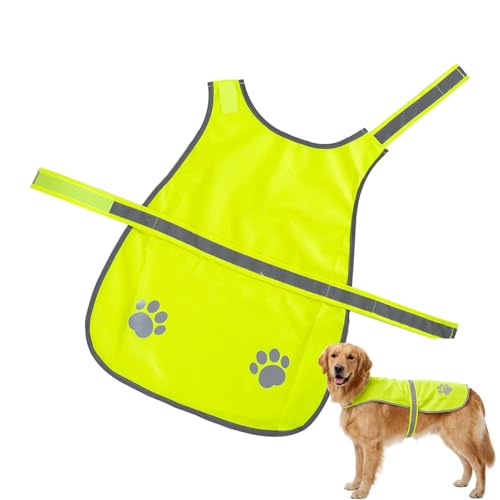 Chaqueta reflectante para perros | Chaqueta exterior reflectante transpirable de alta visibilidad - Traje de paseo para perros | Para Camping Al Aire Libre Senderismo Correr Caza Noche Lluvia Y Días