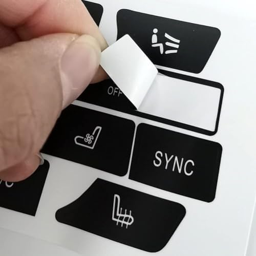 Car Air Conditioning Dash Button Sticker for BMW 5 Series 7 Series X5 X6 F10 F01 F15,Radio Dash Buttons Decal Replacement Stickers Auto Interior Accessories