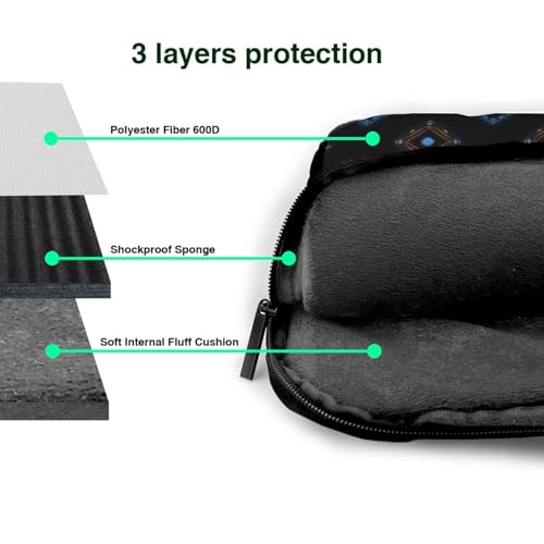 Maletín simétrico geométrico pequeño para laptop 15.6" impermeable miniatura 5