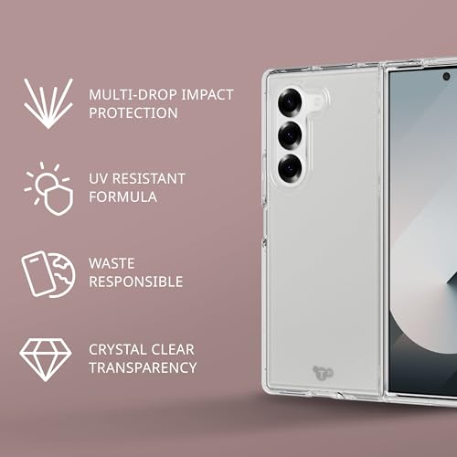Tech21 EvoClear case for Samsung Galaxy Z Fold6 - Impact Protectoin -Anti-Yellowing - Clear case - image 2