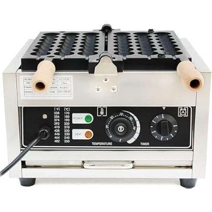Waffelbissen Bubble Waffle Maker Machine Antihaft-Pfanne Edelstahl Kommerzielle, 1500W Kommerzielle Bubble Waffeleisen Waffelball Maker – Bild 7