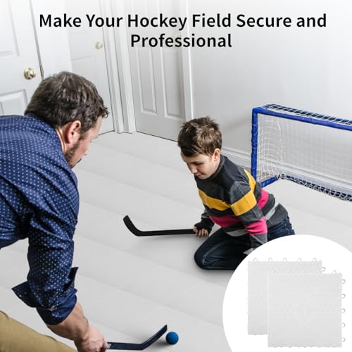 16 PCS Hockey Floor Tiles Mats, 9.8 x 9.8 Inches Dryland Synthetic Ice Tiles for Hockey Floor, Hockey Mats, Hockey Training Equipment Boards for Shooting Outdoor - Image 3