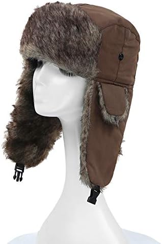 Uni Men Women Russian Hat Trapper er Warm Trooper Ear Flaps Winter Ski Hat Cap Headwear