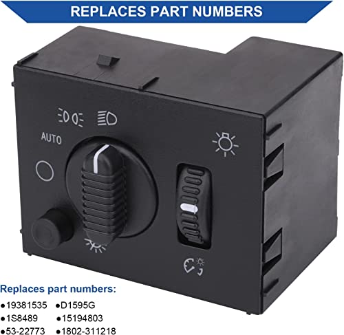 Obaee Headlight Dimmer Headlamp Control Switch & Fog Lamp Switch Compatible with Chevy Chevrolet Silverado Suburban Tahoe Avalanche GMC Sierra Yukon 2003-2007 Replace OEM 19381535 15194803 & 15143597 by Obaee - Image 3