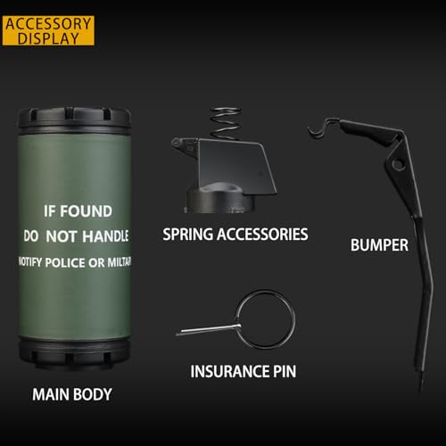 Gunyoo Airsoft Granate Spielzeug Plastik CS Handgranate Modell Tactical Gear Zubehör für Cosplay Film Requisiten Outdoor 14+ (9-BANG)