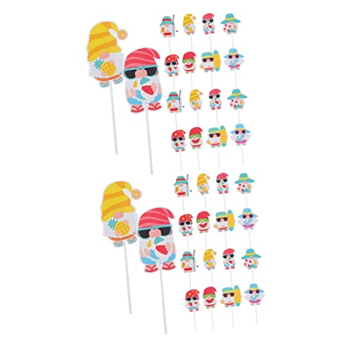 PRETYZOOM 160 Pçs Decoração De Bolo De Gnomo Decoração Havaiana Charme À Beira-Mar Decoração De Bolo