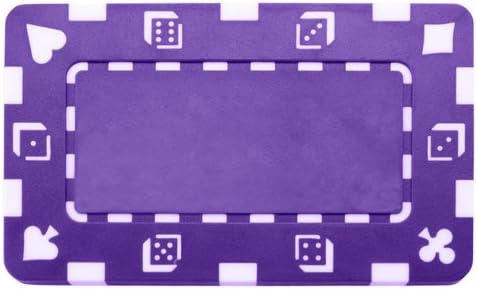 Miniatura 8 de Brybelly 5 fichas de póquer rectangulares - Placa de estilo europeo (naranja)