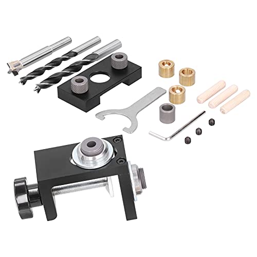 Guide de forage jig 3 en 1 réglable pour assemblage et perçage du bois