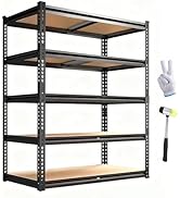 ZEUKMXOO Storage Rack,2400 LBS Garage Shelving Units,16" x 35.5'' x 72'' Storage Shelves Heavy Du...