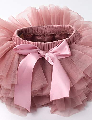 Image of Baby Girls Tutu Bloomers Diaper Cover Cotton Tulle Bloomers and Headband Set