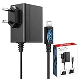 Caricatore per Nintendo Switch 5FT 15V 2.6A PD Carica Rapida Supporta TV Dock, Adattatore di...
