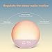 Odokee Sunrise Alarm Clock White Noise Machine: Natural Wake Up Light - Dimmable Clock with Bluetooth Speaker for Bedroom - 25 Sleep Sounds for Baby Adults Kids Sakura Pink