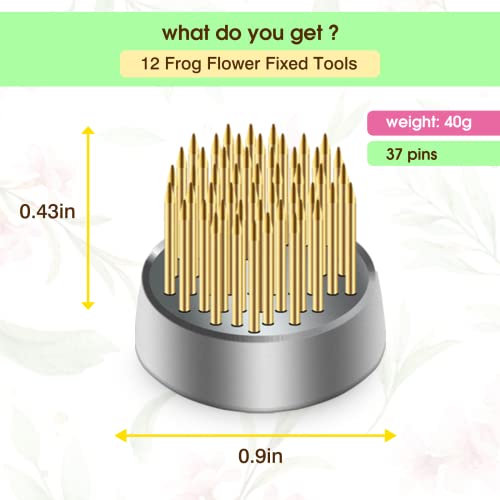 24Pcs Kenzan Ikebana Flower Frogs, Japanese Mini Kenzan Floral Frog 23Mm/0.9Inch Diameter Floral Ikebana Flower Arranger Pin Holder For Flower Arrangement, Plant Fixation, Plant Decoration #TOP4