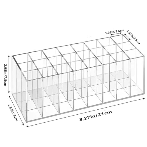 Image of Lipstick Organizer 24 Slot Lipstick Holder Display Rack Small Clear Plastic Compact Lip Gloss Perfume Sample Mascara Holder