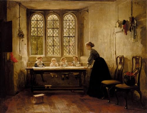Cartel de lienzo Porridge Time de George Adolphus Storey en medida 60x90cm para interior