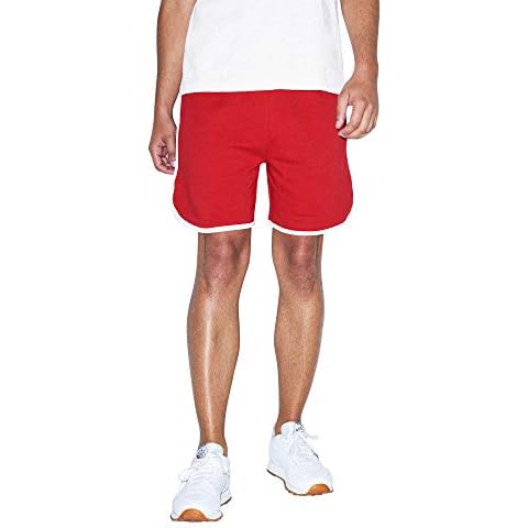American Apparel Men's Red/White Basketball Shorts Cover