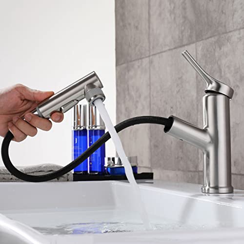 Robinet de salle de bain extractible MOCHAMIK résistant pour un nettoyage facile