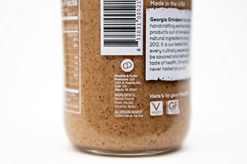 Georgia Grinders Cinnamon Vanilla Pecan-Peanut Nut Butter 12Oz (1 Ct); Made Using Non-Gmo Georgian Grown Peanuts And Pecans, Kosher, Gluten Free, Non-Gmo Certified #TOP2