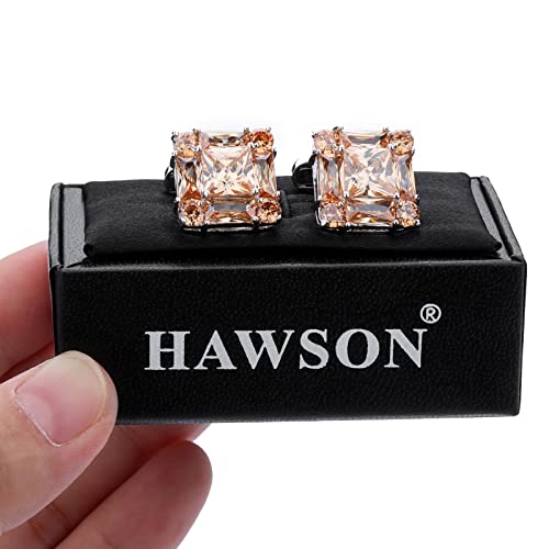 Mancuernillas brillantes para camisa de hombre en caja de regalo miniatura 6
