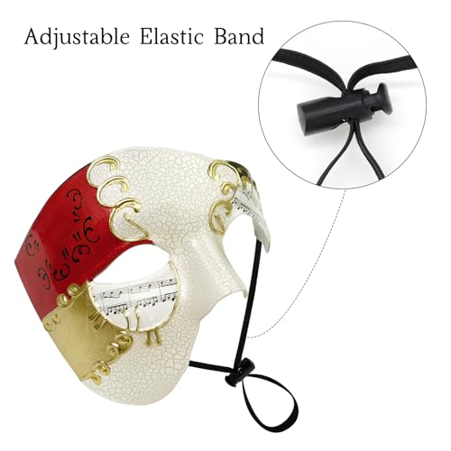 Image of Coddsmz Couples Masquerade Mardi Gras Christmas Venetian Cosplay Costume Halloween Party Mask Set