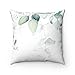 Produktbild Lplpol Kissenbezug aus Leinen, Eukalyptus, grün, Blumenmuster, quadratisch, dekorativ, modern, 61 cm, Weihnachtsdekoration