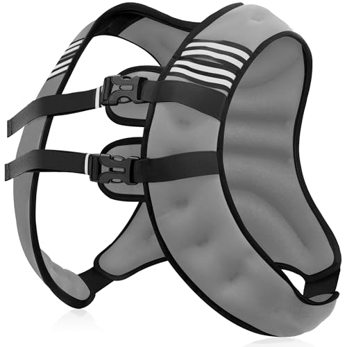 Image of NATURELUX Weighted Vest Men or Women - 5 /10 /15 /20 /25 /30lbs Weights with Reflective Stripe, Weighted Vest for Workout Equipment for Strength Training Running - Walking Weight Loss