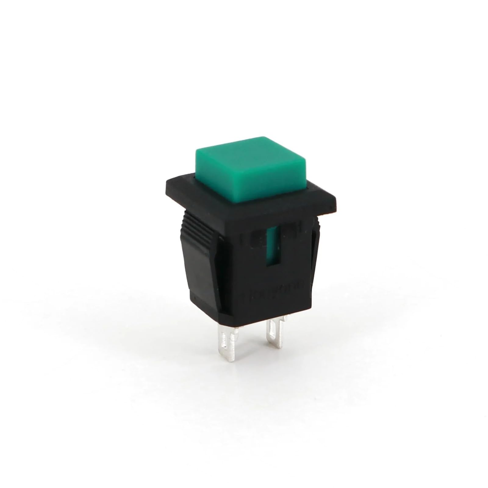 Pulsador de 2 pines normalmente abierto mini interruptor cuadrado verde 3A 125VAC tipo push button 8