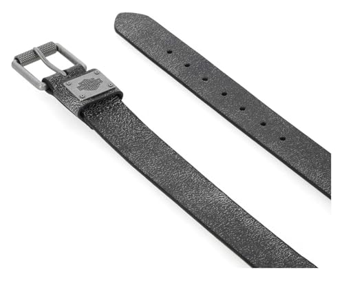 Harley-Davidson Women's Cracked Earth Bar & Shield Leather Belt, Black3