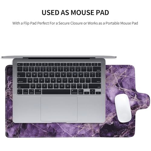 Funda para Laptop 13 pulg. Cuero Acolchada Morada miniatura 4