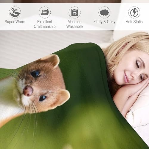 Manta de forro polar de visón 130x150 cm suave para sofá y cama 6