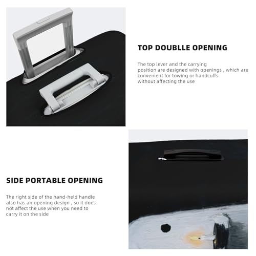 Ghost Holding A Candle Minimalistic Elastic Travel Luggage Covers Dustproof Scratch-Resistant Suitcase Protector Fit 22-24 Inch3