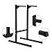 Ollieroo Heavy Duty Dip Stand Freestanding Dip Station Parallel Bar Bicep Triceps Home Gym Dipping Station Dip Bar-Black